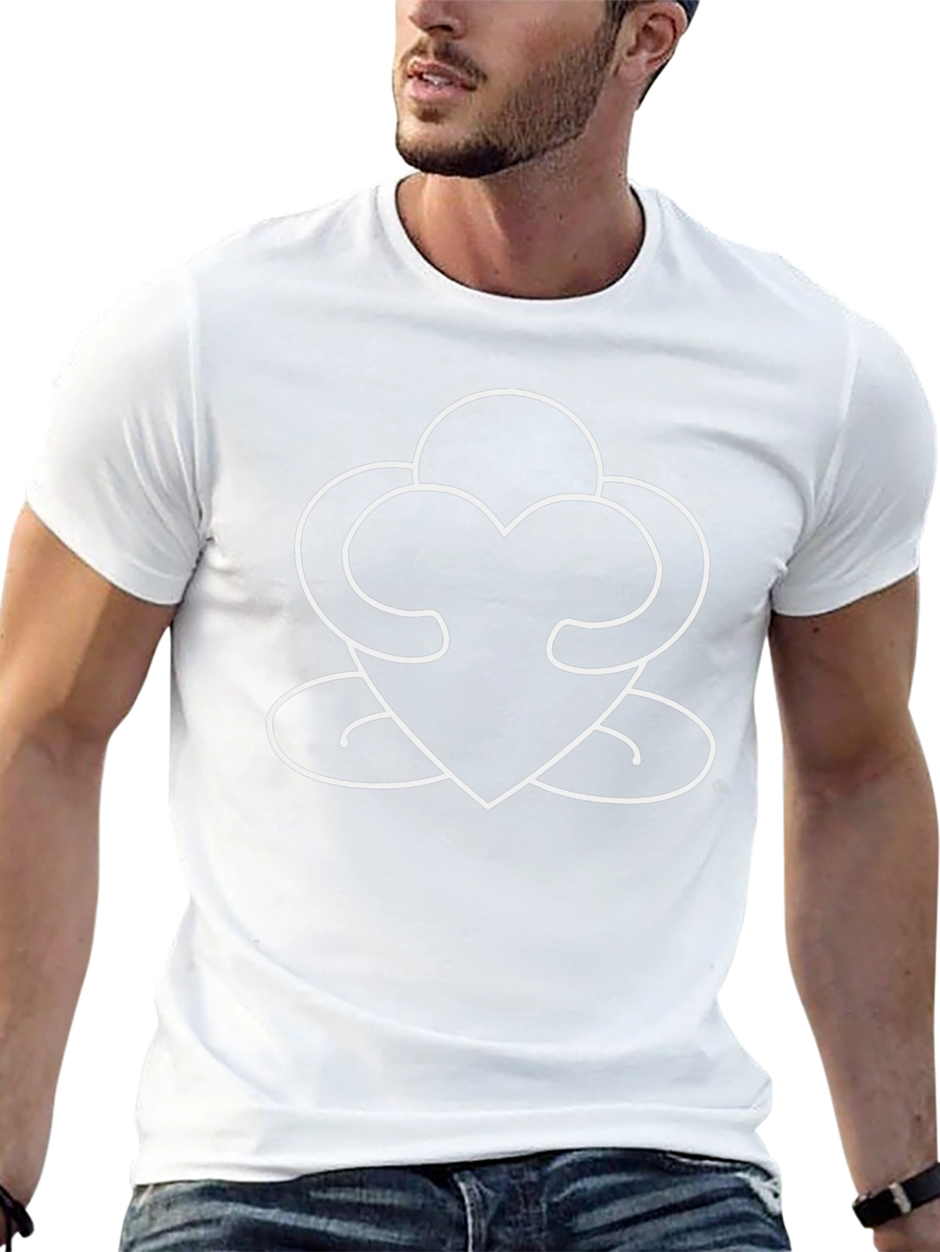Heart Hug Graphic Black T-Shirt