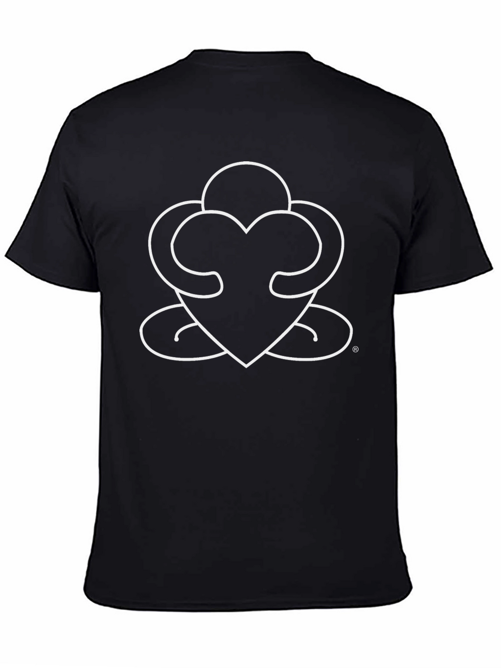 Heart Hug Graphic Black T-Shirt