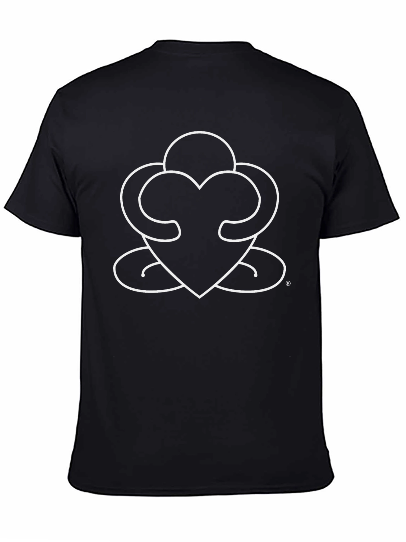 Heart Hug Graphic Black T-Shirt