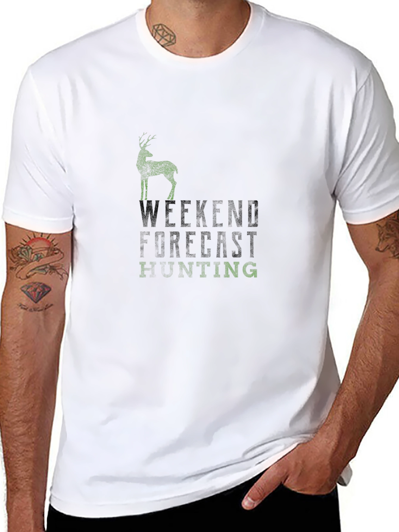 Weekend Forecast Hunting Black T-Shirt