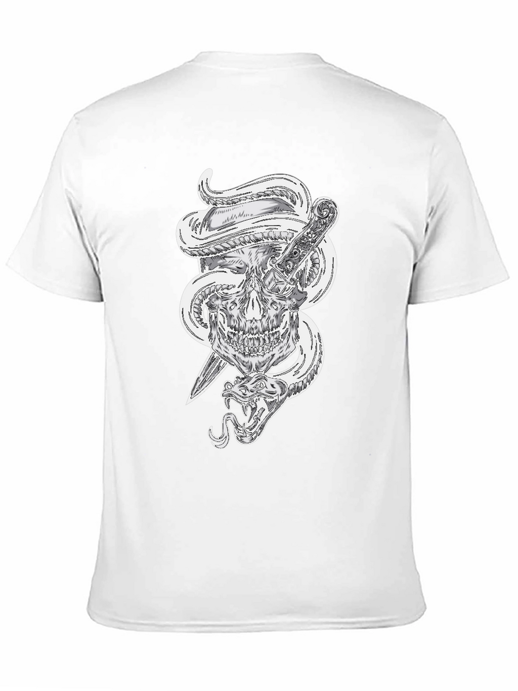 Skull Snake and Dagger Graphic Tee - Mens