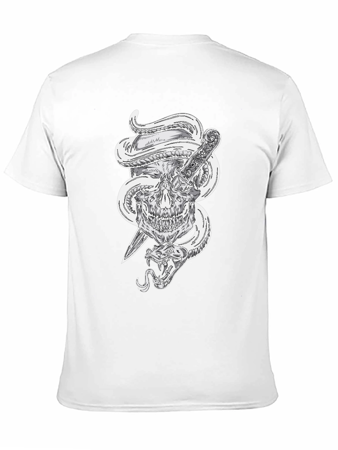 Skull Snake and Dagger Graphic Tee - Mens