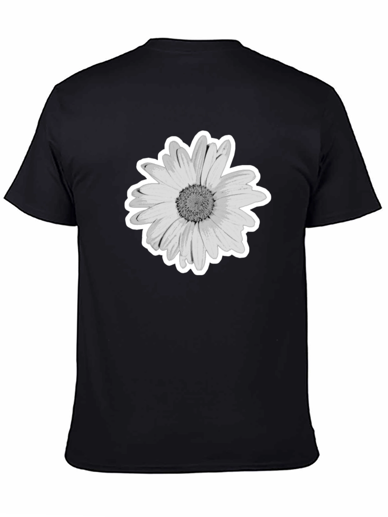 Daisy Graphic Print Black T-Shirt