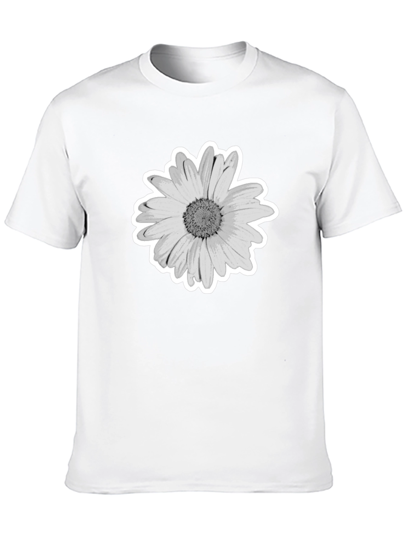 Daisy Graphic Print Black T-Shirt
