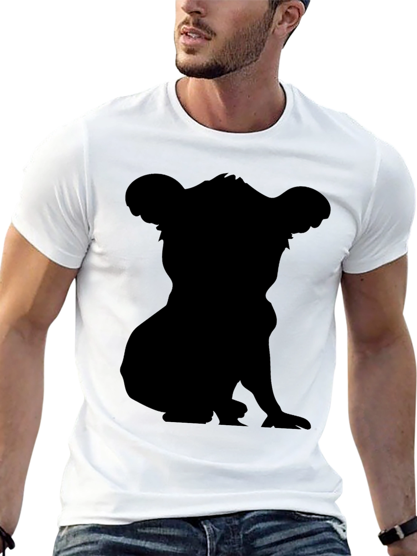 Koala Silhouette Graphic Tee - Soft Cotton Blend
