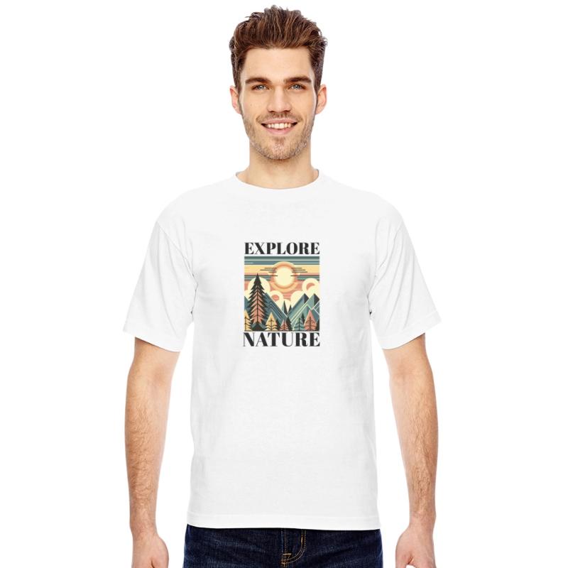 "EXPLORE NATURE" ART DECO MOUNTAIN SUNSET GIFT