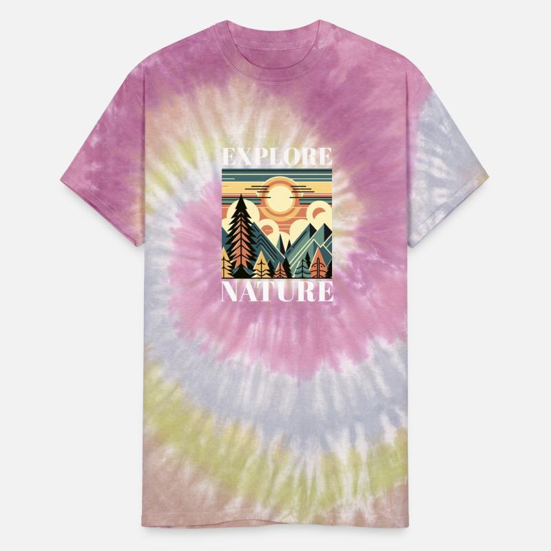 "EXPLORE NATURE" ART DECO MOUNTAIN SUNSET GIFT