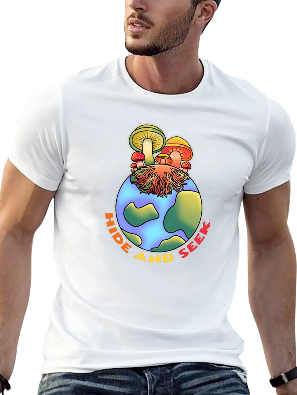 Hide and Seek Mushroom Earth Graphic Tee