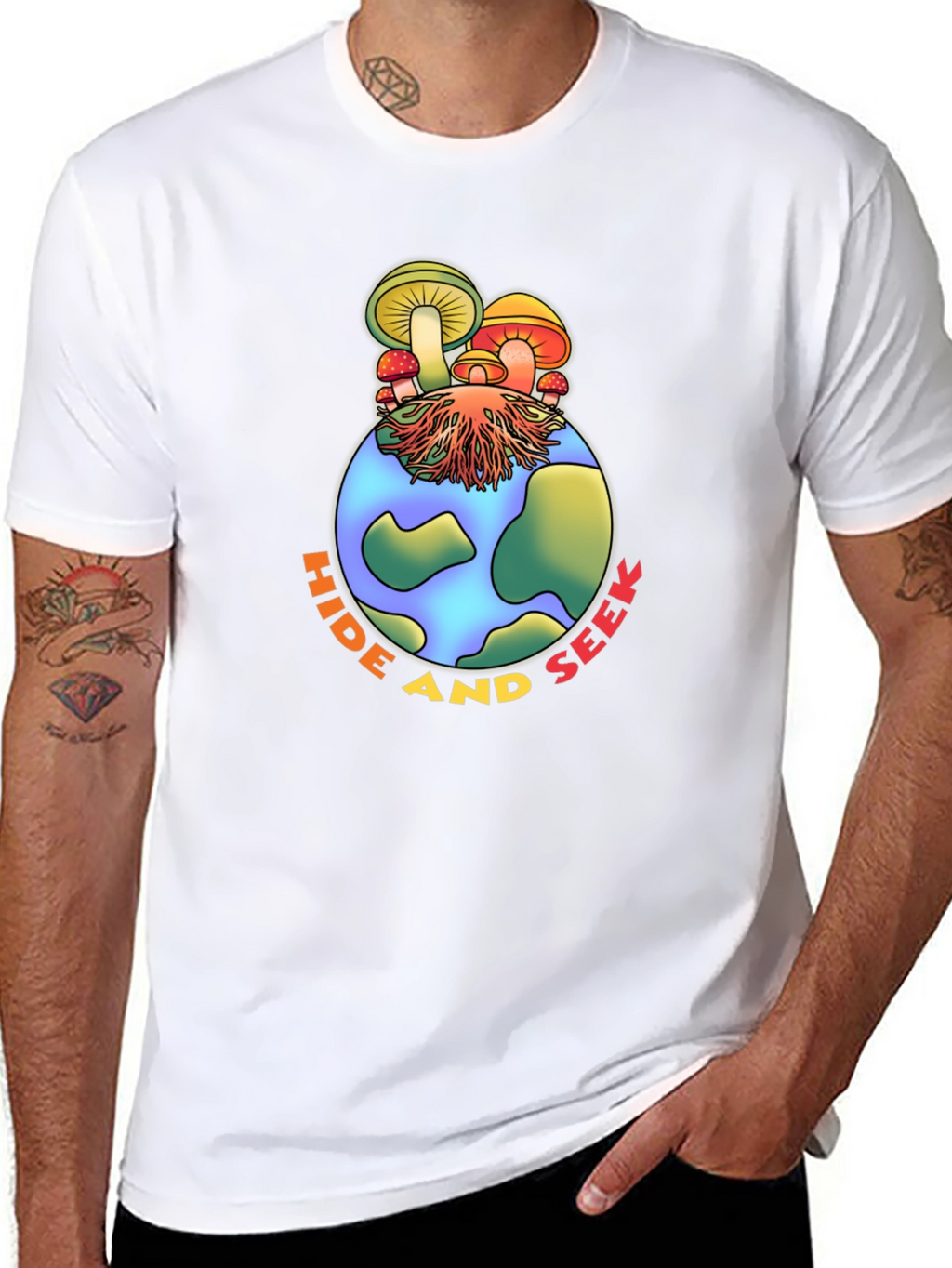 Hide and Seek Mushroom Earth Graphic Tee