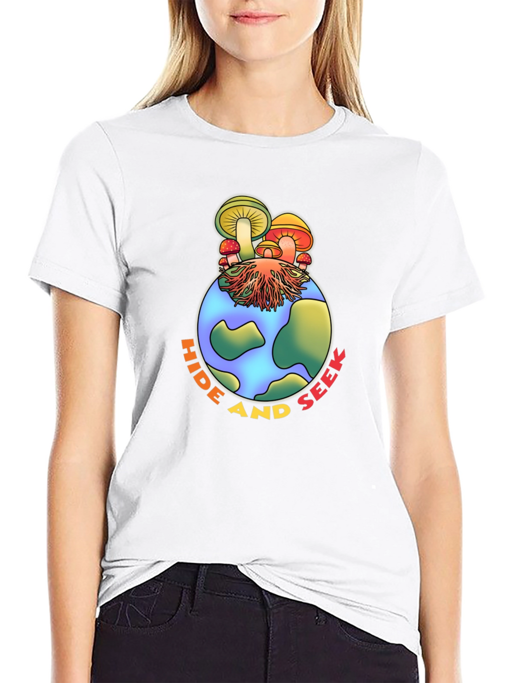Hide and Seek Mushroom Earth Graphic Tee