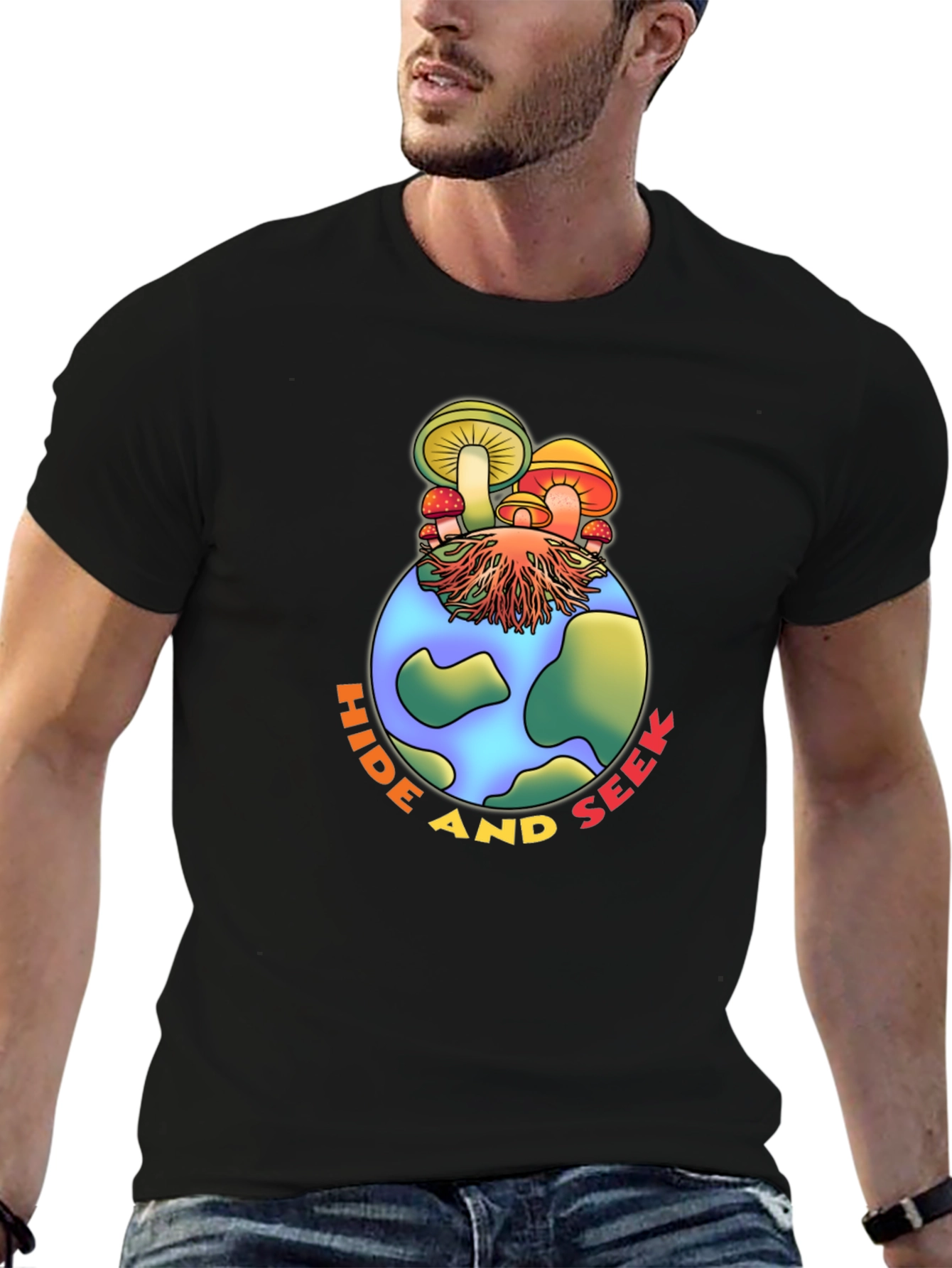 Hide and Seek Mushroom Earth Graphic Tee