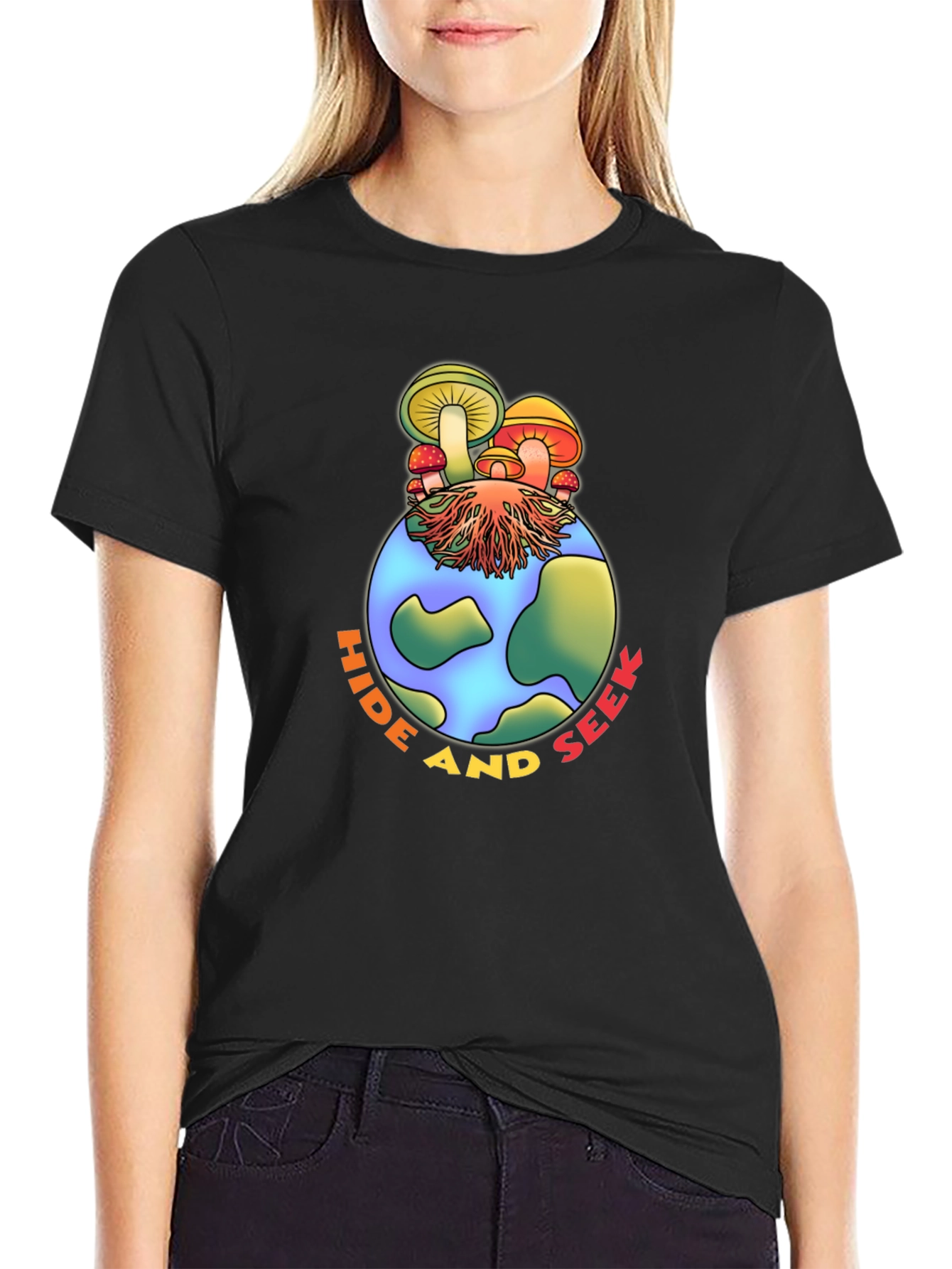 Hide and Seek Mushroom Earth Graphic Tee