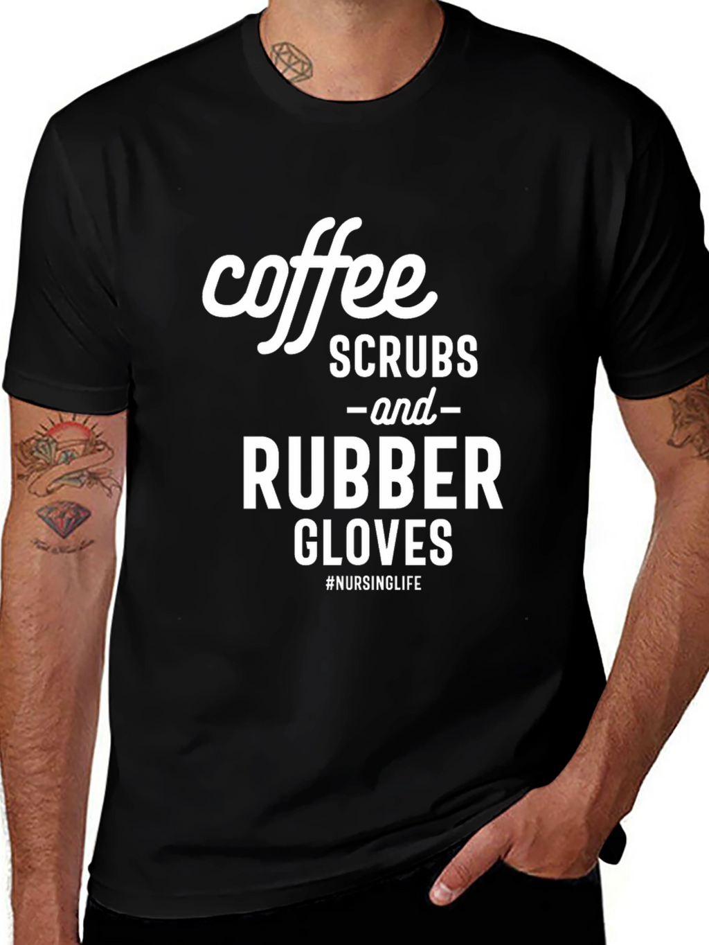Coffee Scrubs and Rubber Gloves T-Shirt - Nursing Life
