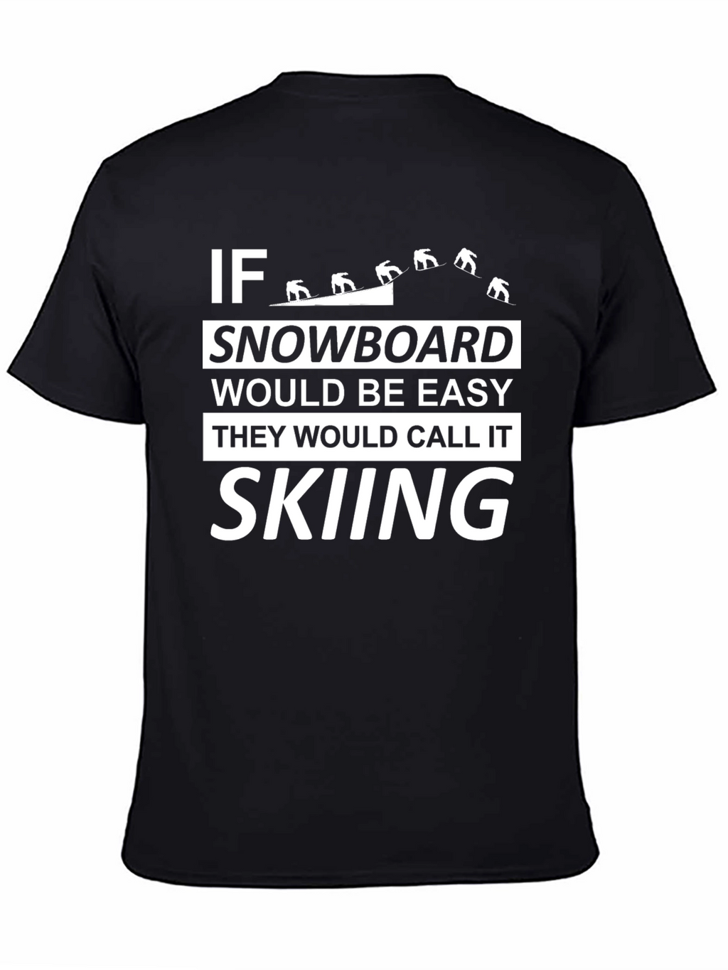 Snowboard vs Skiing Graphic Tee - Black