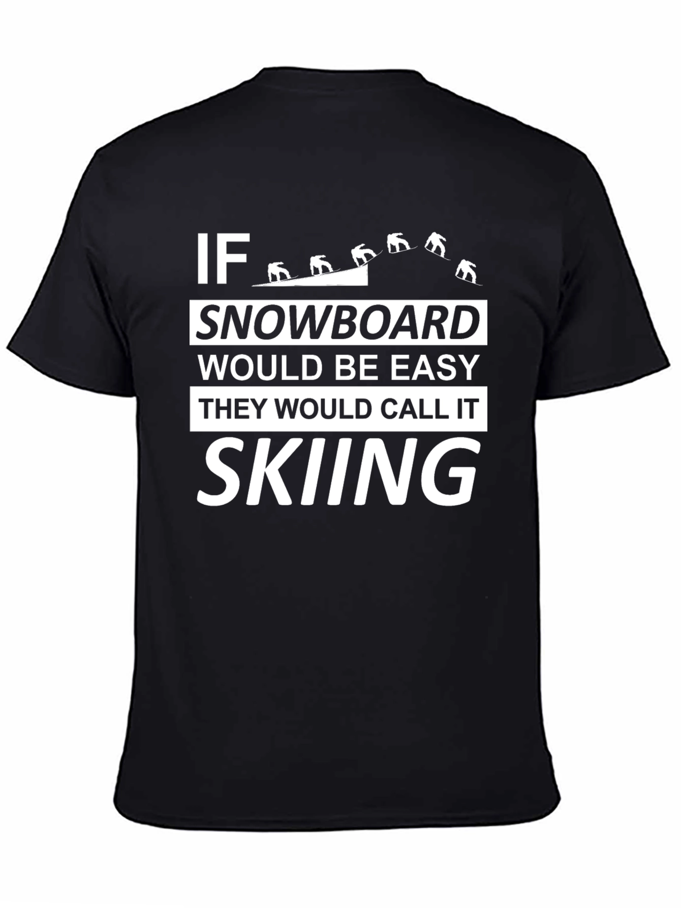 Snowboard vs Skiing Graphic Tee - Black