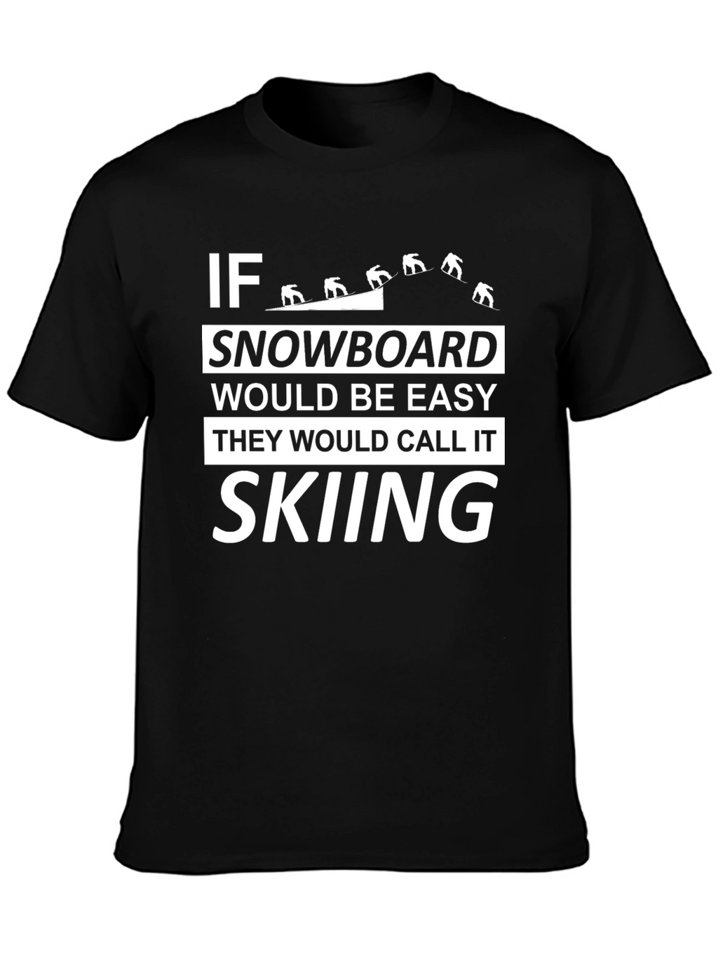 Snowboard vs Skiing Graphic Tee - Black