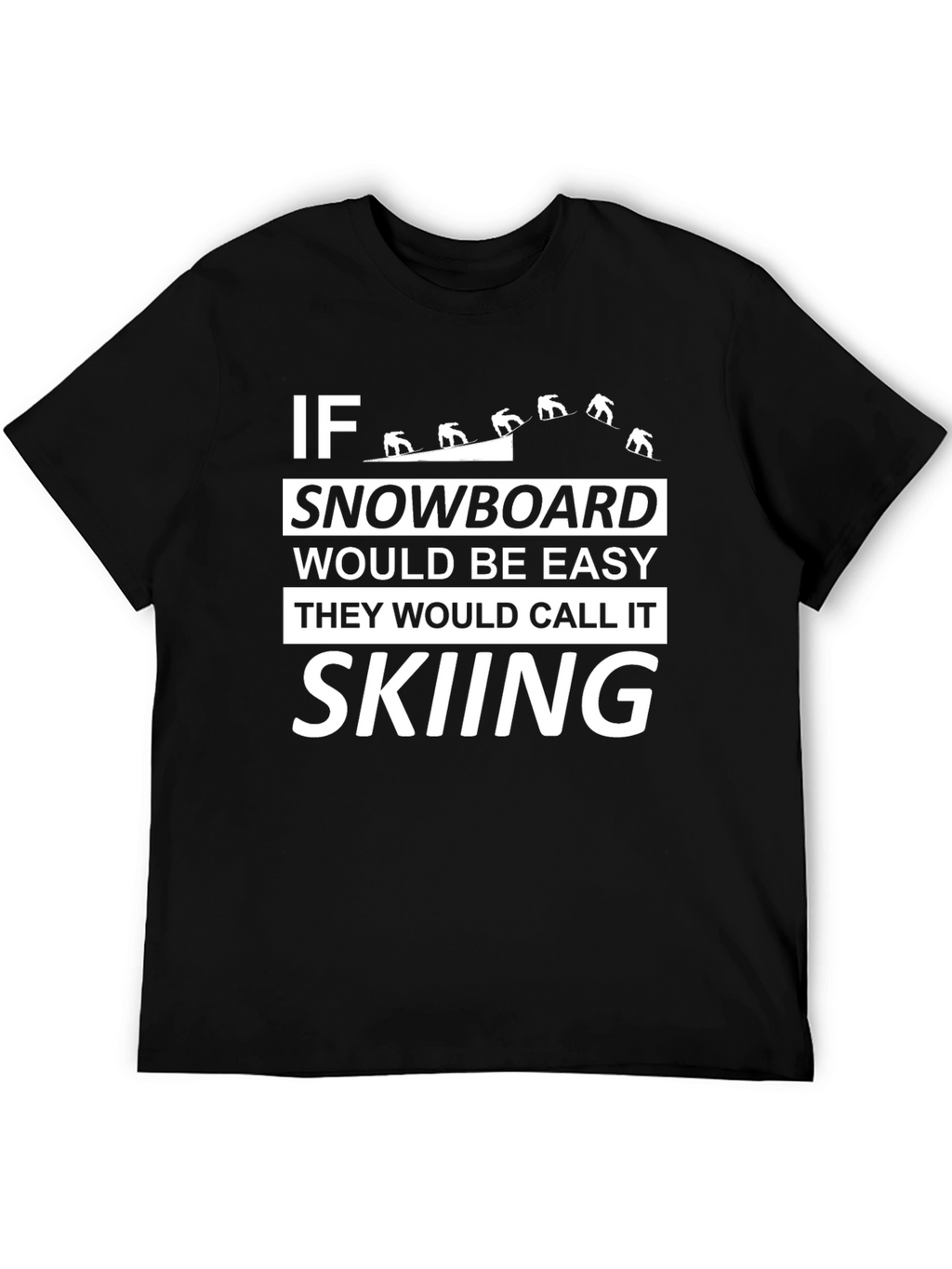 Snowboard vs Skiing Graphic Tee - Black