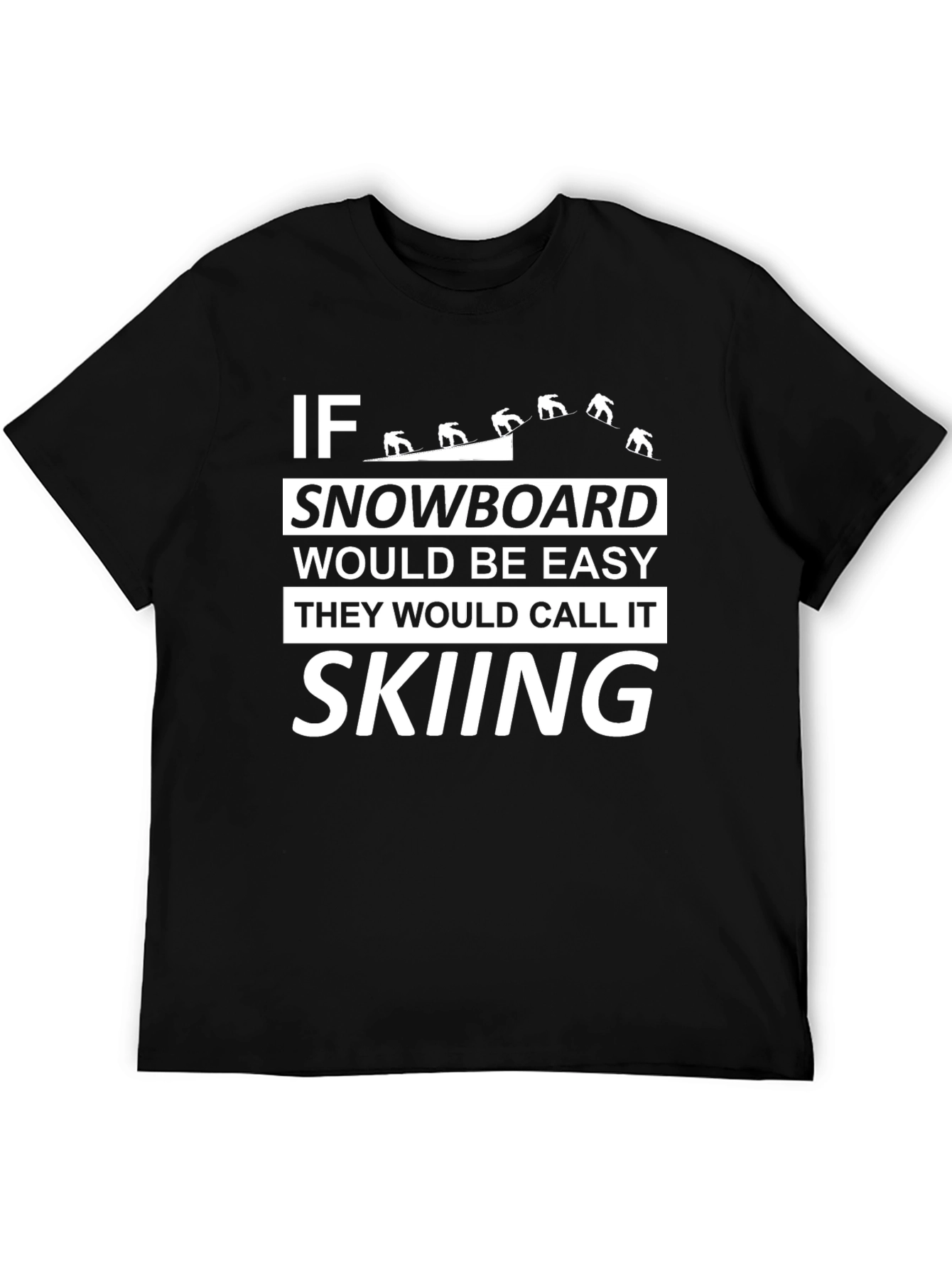 Snowboard vs Skiing Graphic Tee - Black
