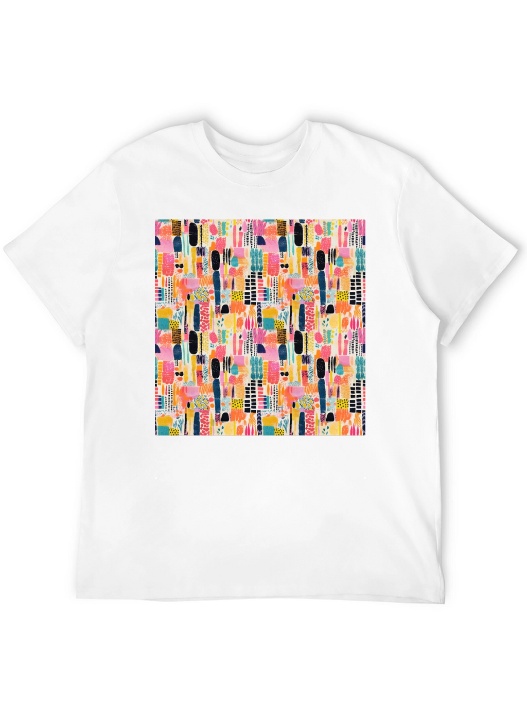 Abstract Pattern Black Tee