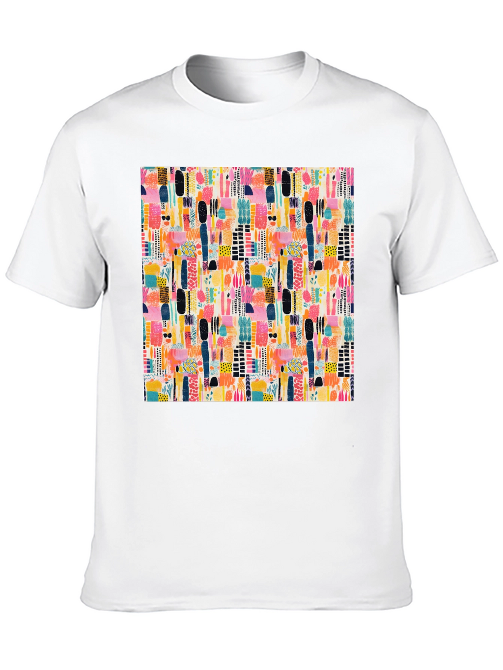 Abstract Pattern Black Tee