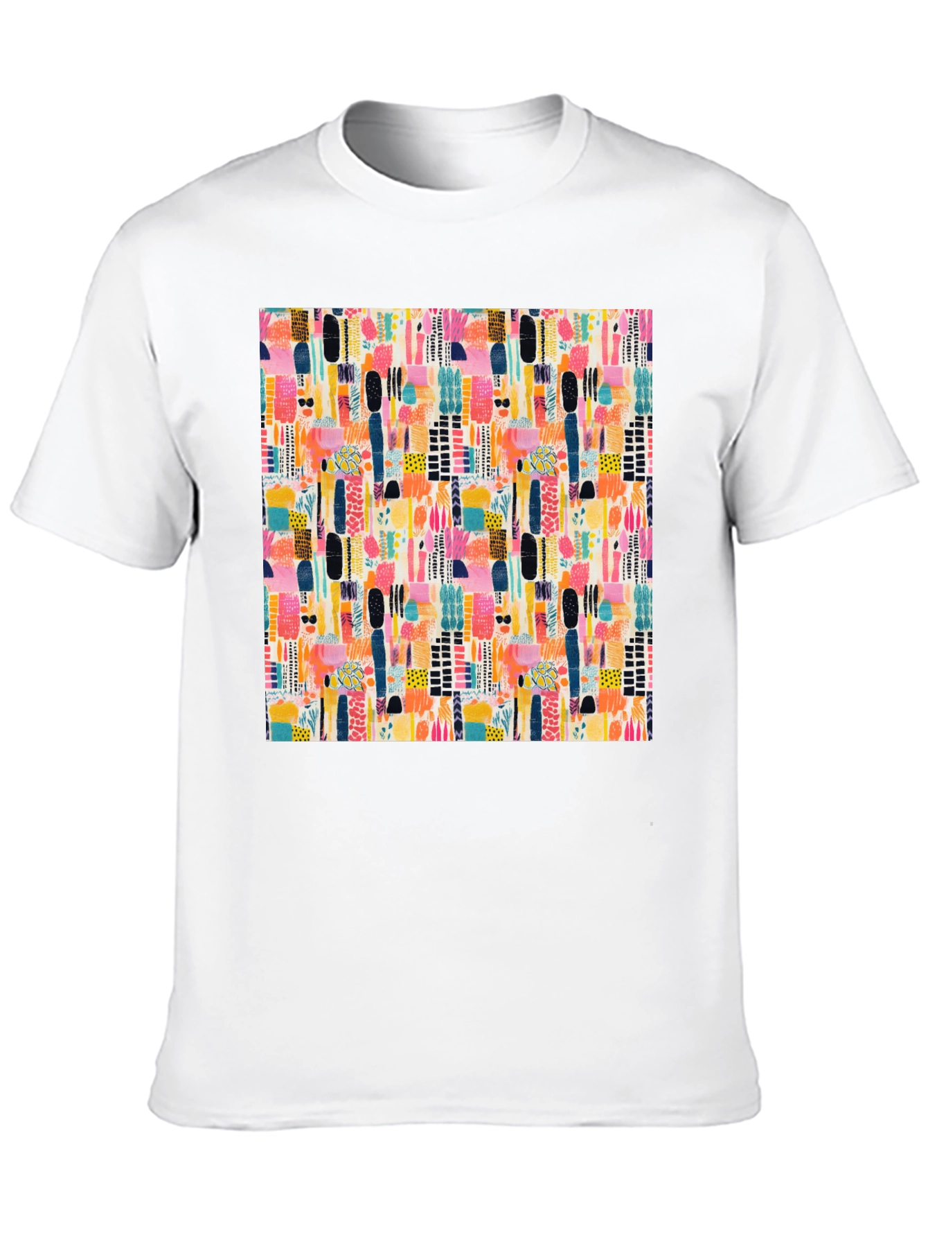 Abstract Pattern Black Tee