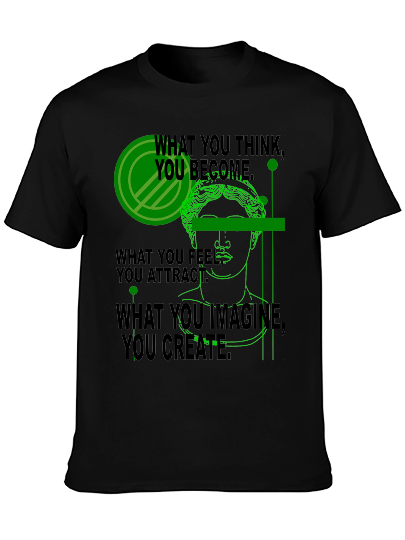 Philosophical Graphic Tee - Think Feel Imagine