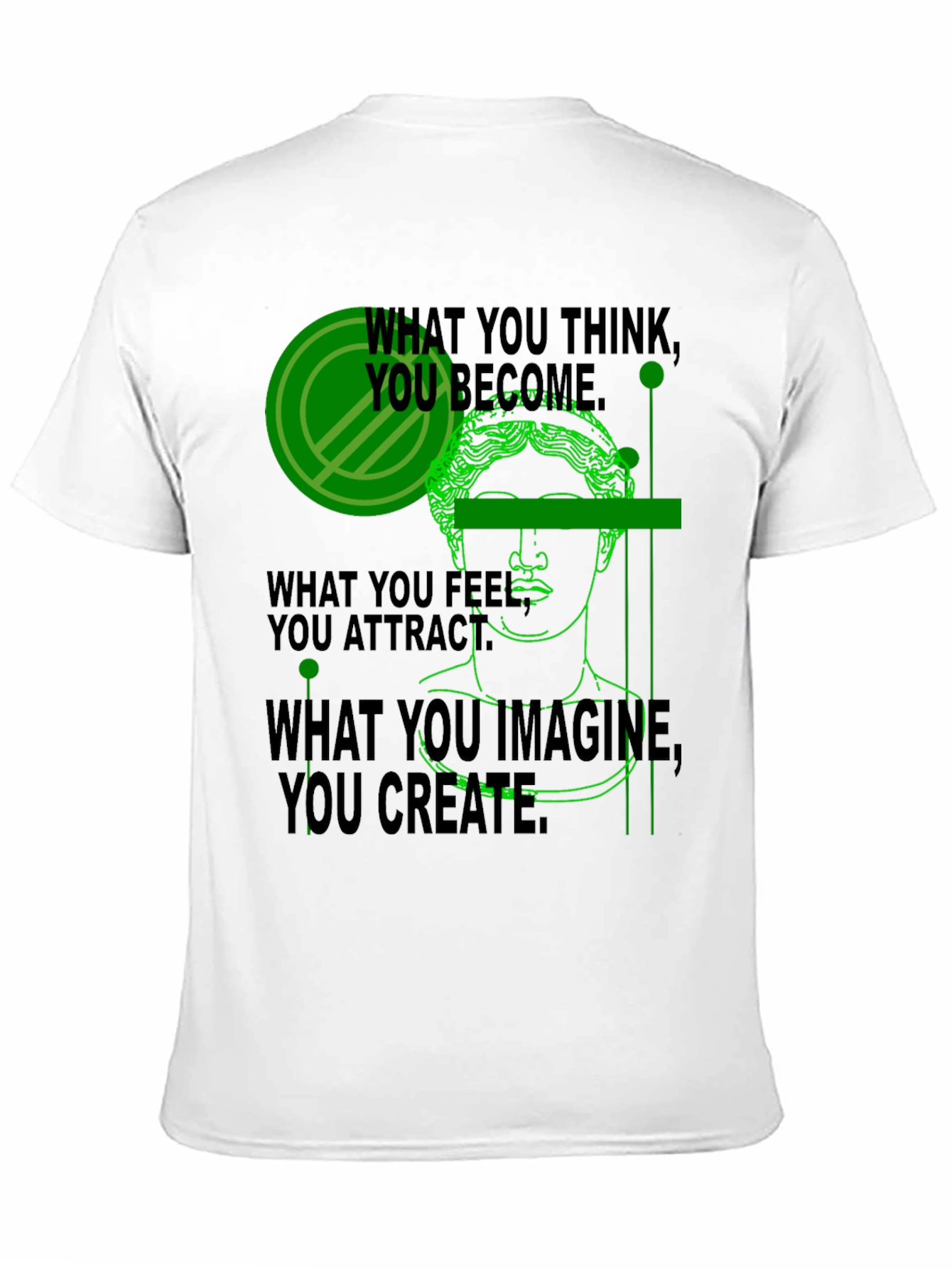 Philosophical Graphic Tee - Think Feel Imagine
