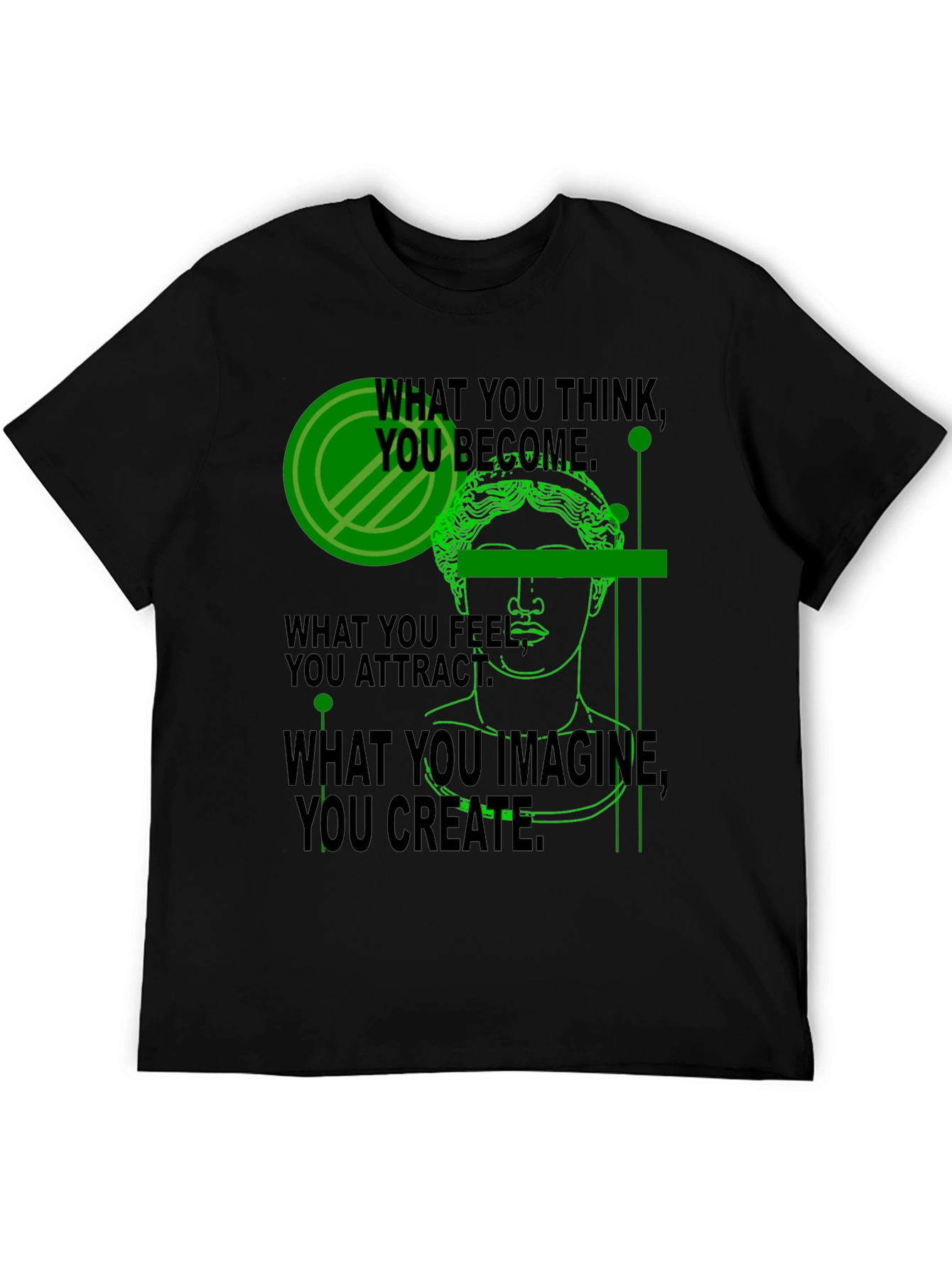 Philosophical Graphic Tee - Think Feel Imagine