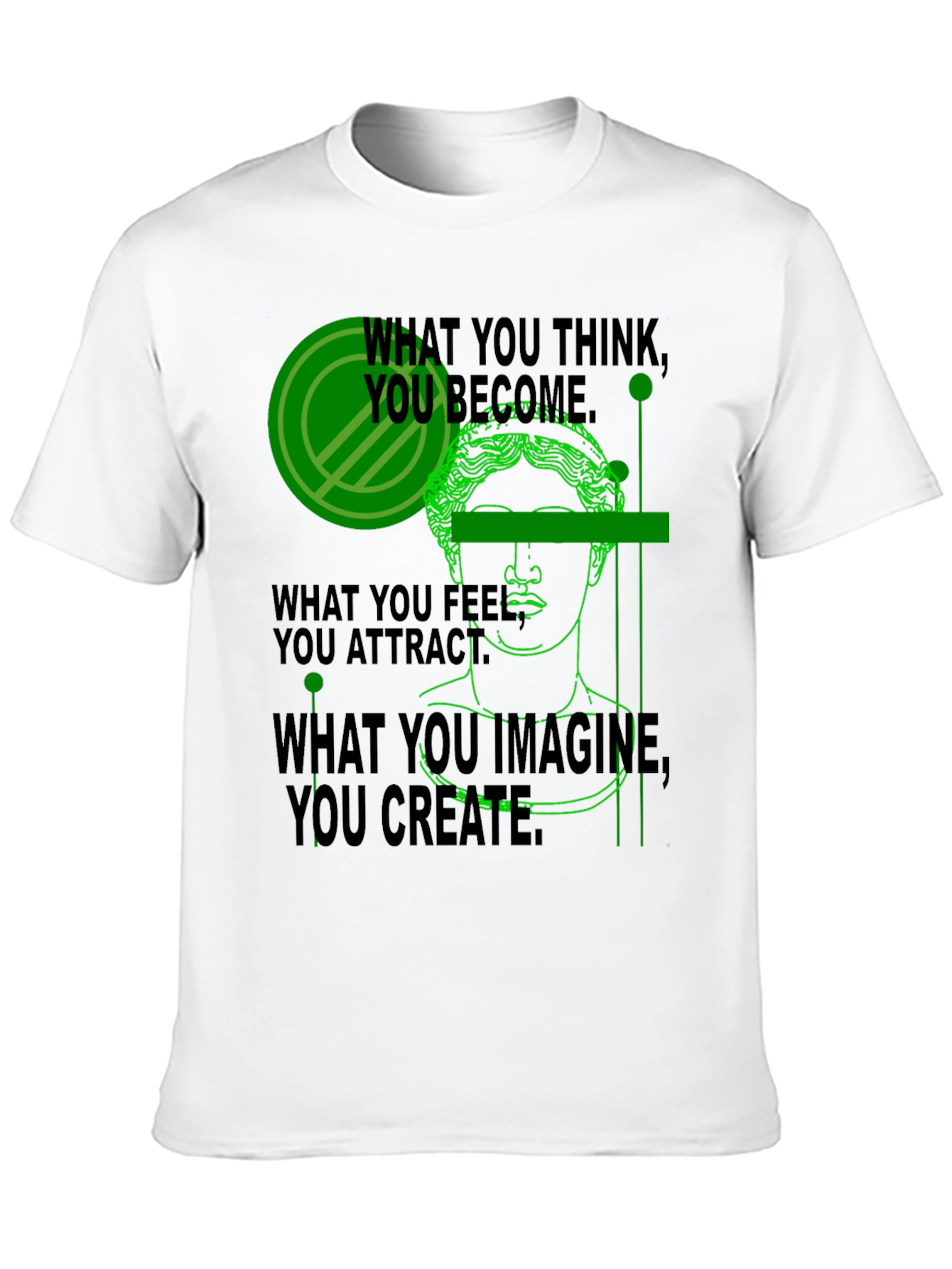 Philosophical Graphic Tee - Think Feel Imagine