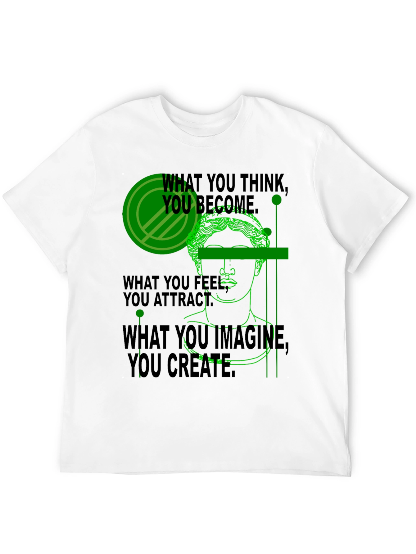 Philosophical Graphic Tee - Think Feel Imagine