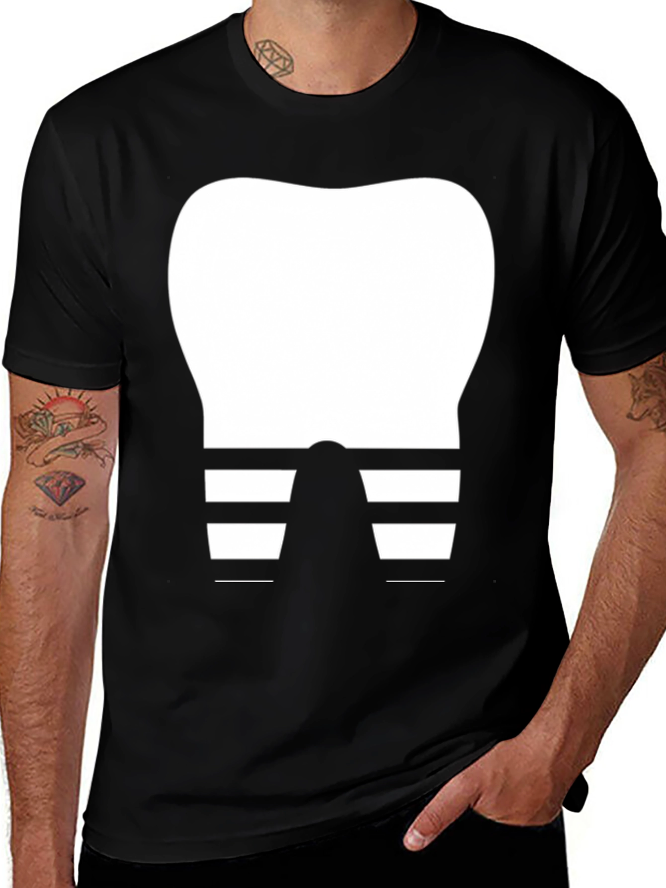 Dental Humor T-Shirt - Tooth with Braces Design