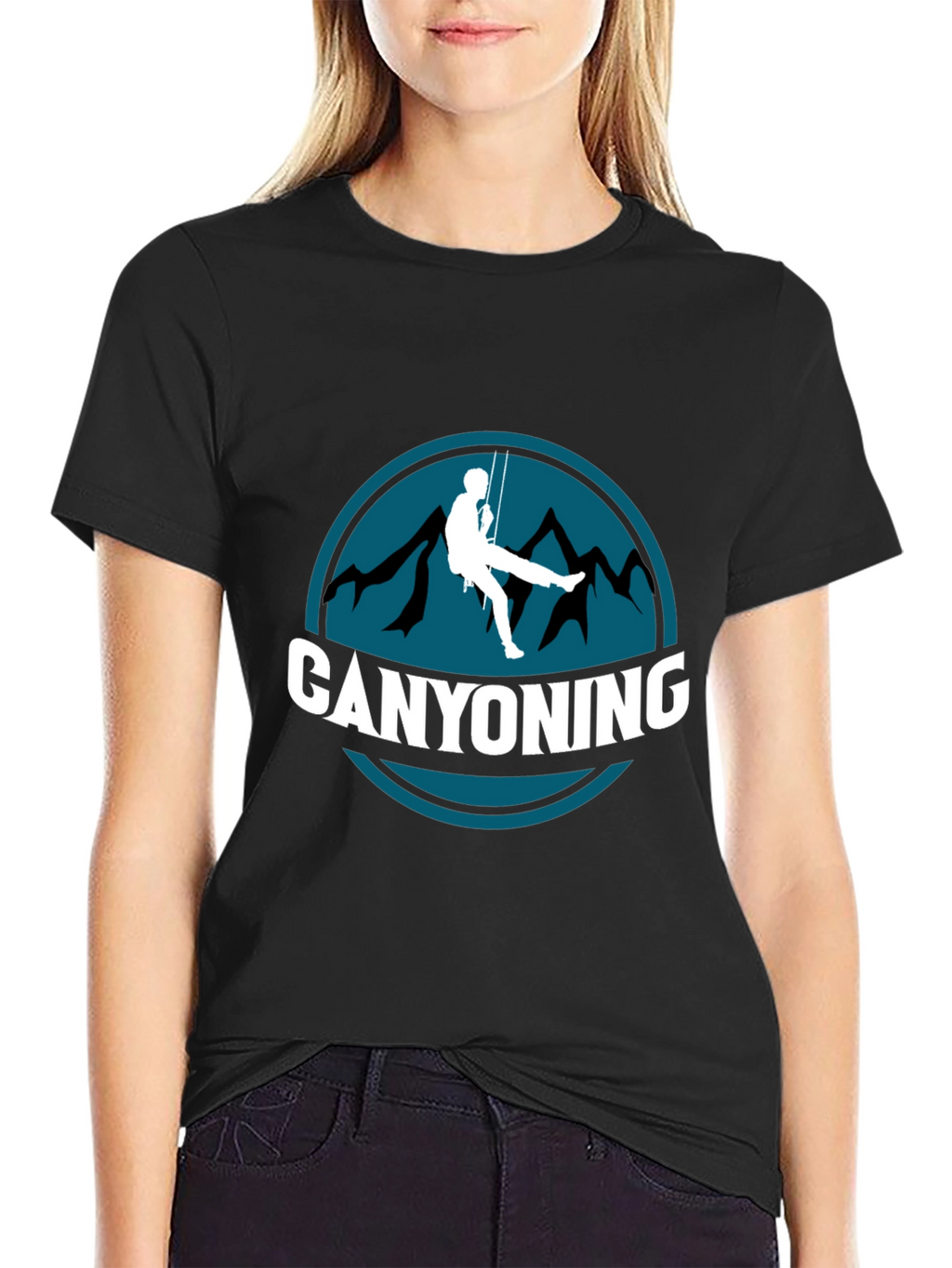 Canyoning Graphic Tee - Adventure Black T-Shirt