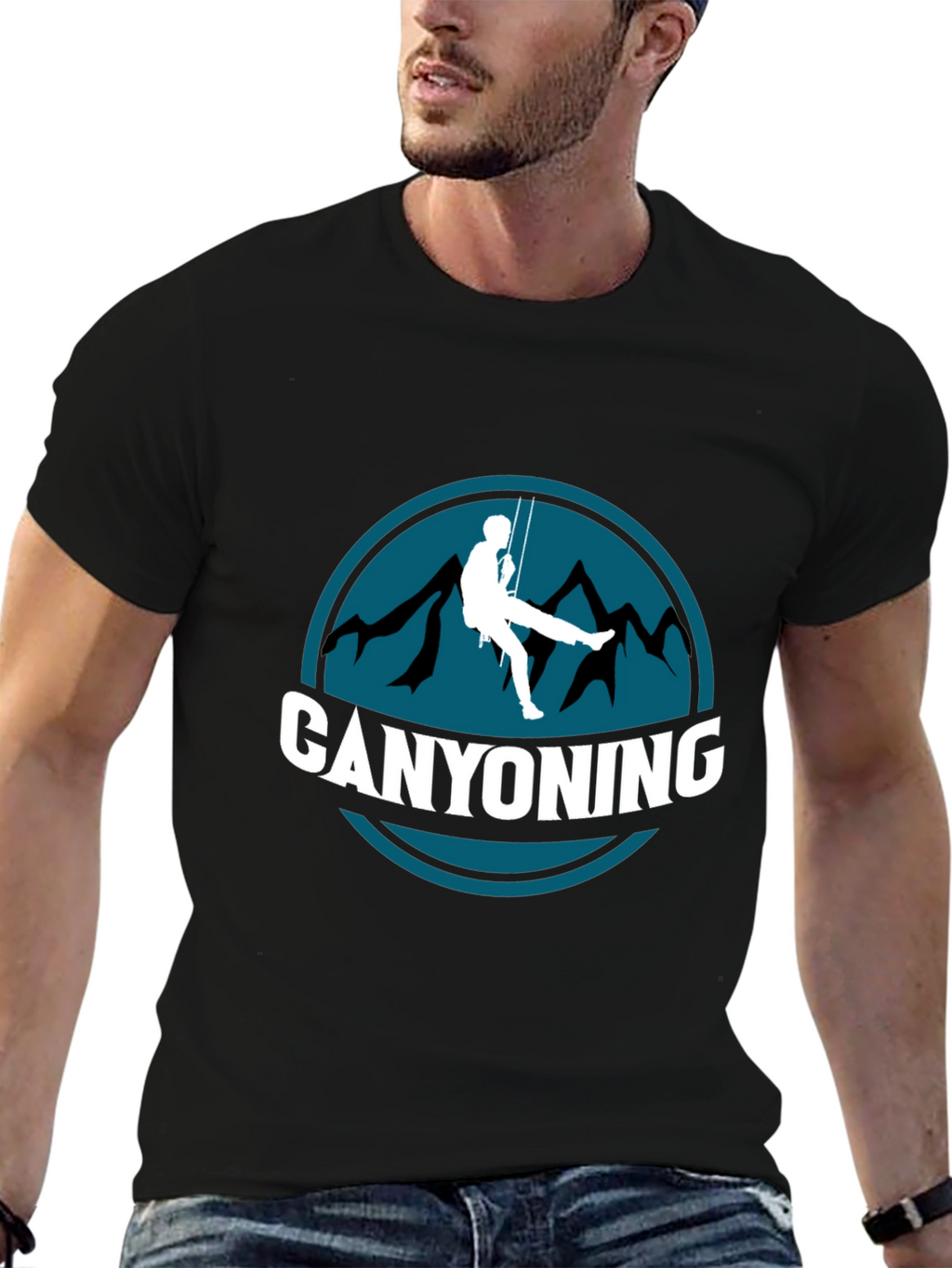 Canyoning Graphic Tee - Adventure Black T-Shirt