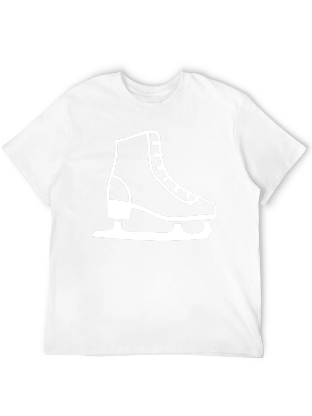 Ice Skate Graphic Tee - Black Cotton T-Shirt