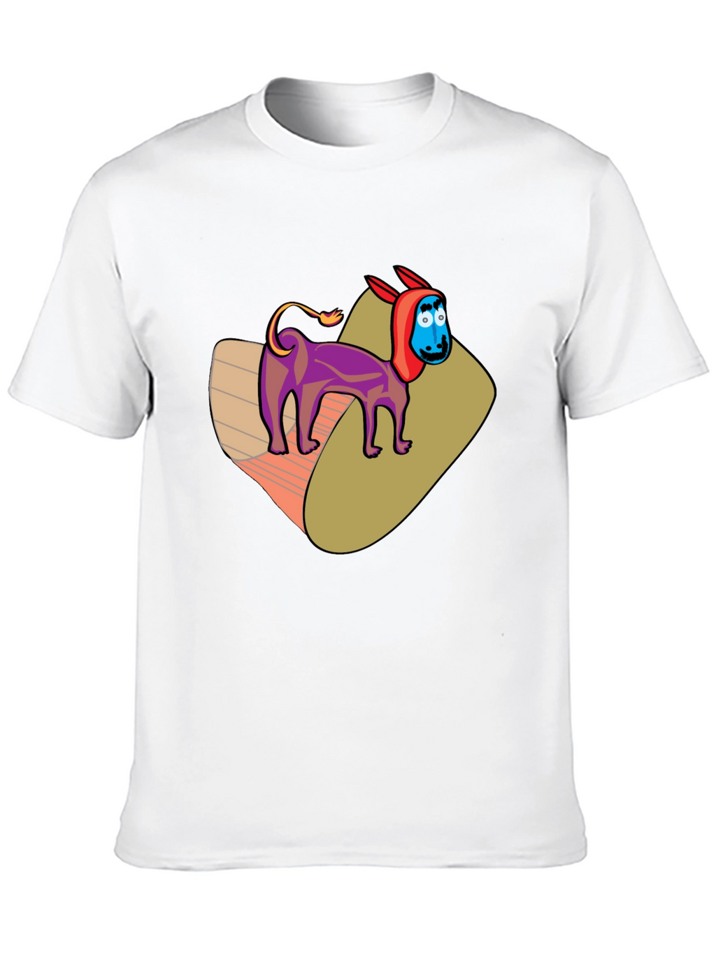 Cartoon Donkey Graphic Tee - Novelty Black T-Shirt
