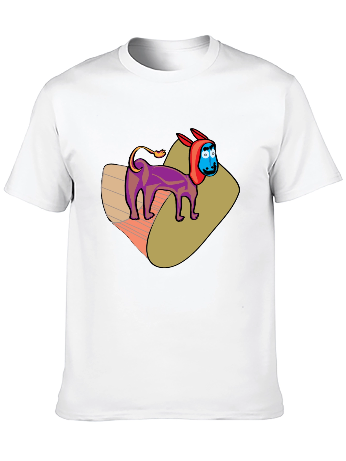 Cartoon Donkey Graphic Tee - Novelty Black T-Shirt