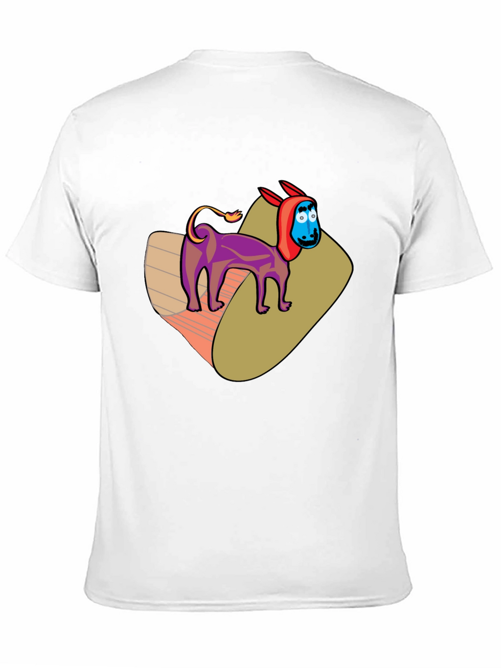 Cartoon Donkey Graphic Tee - Novelty Black T-Shirt