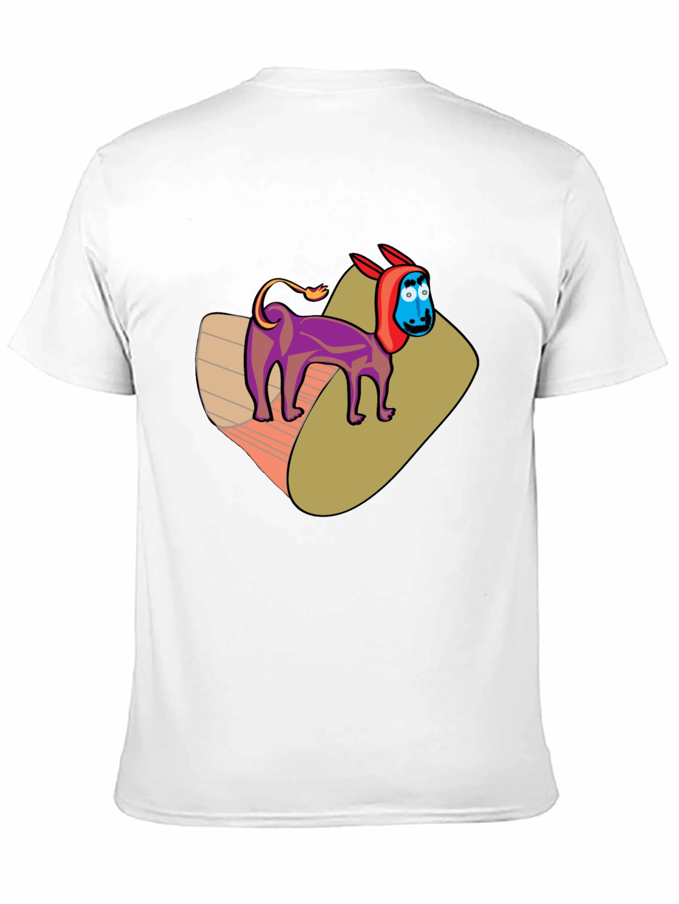 Cartoon Donkey Graphic Tee - Novelty Black T-Shirt