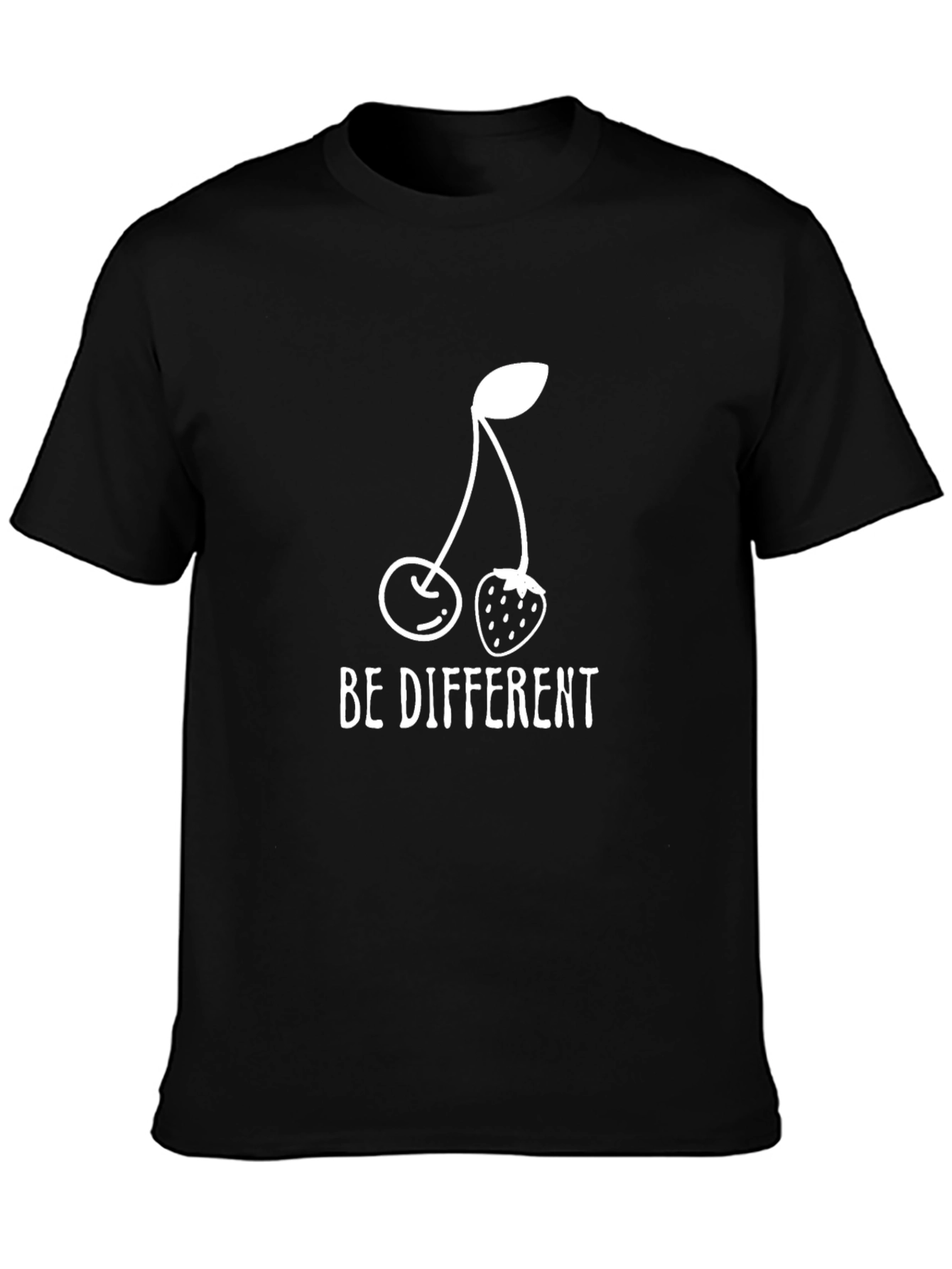 Be Different Tee: Cherry Strawberry Graphic T-Shirt