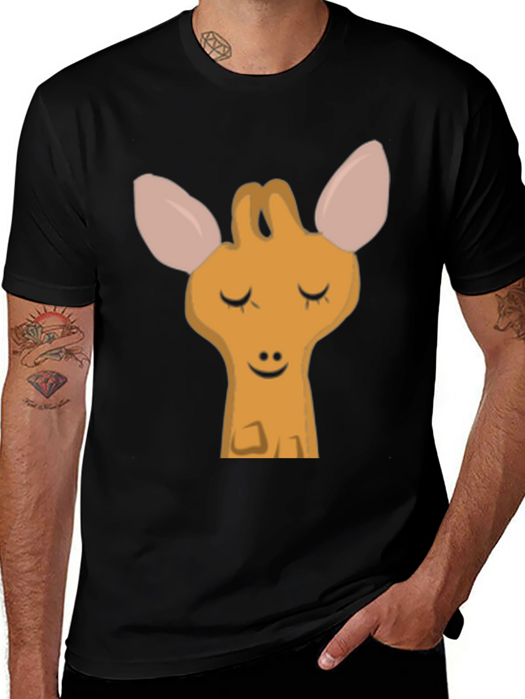 Cute Giraffe Graphic T-Shirt