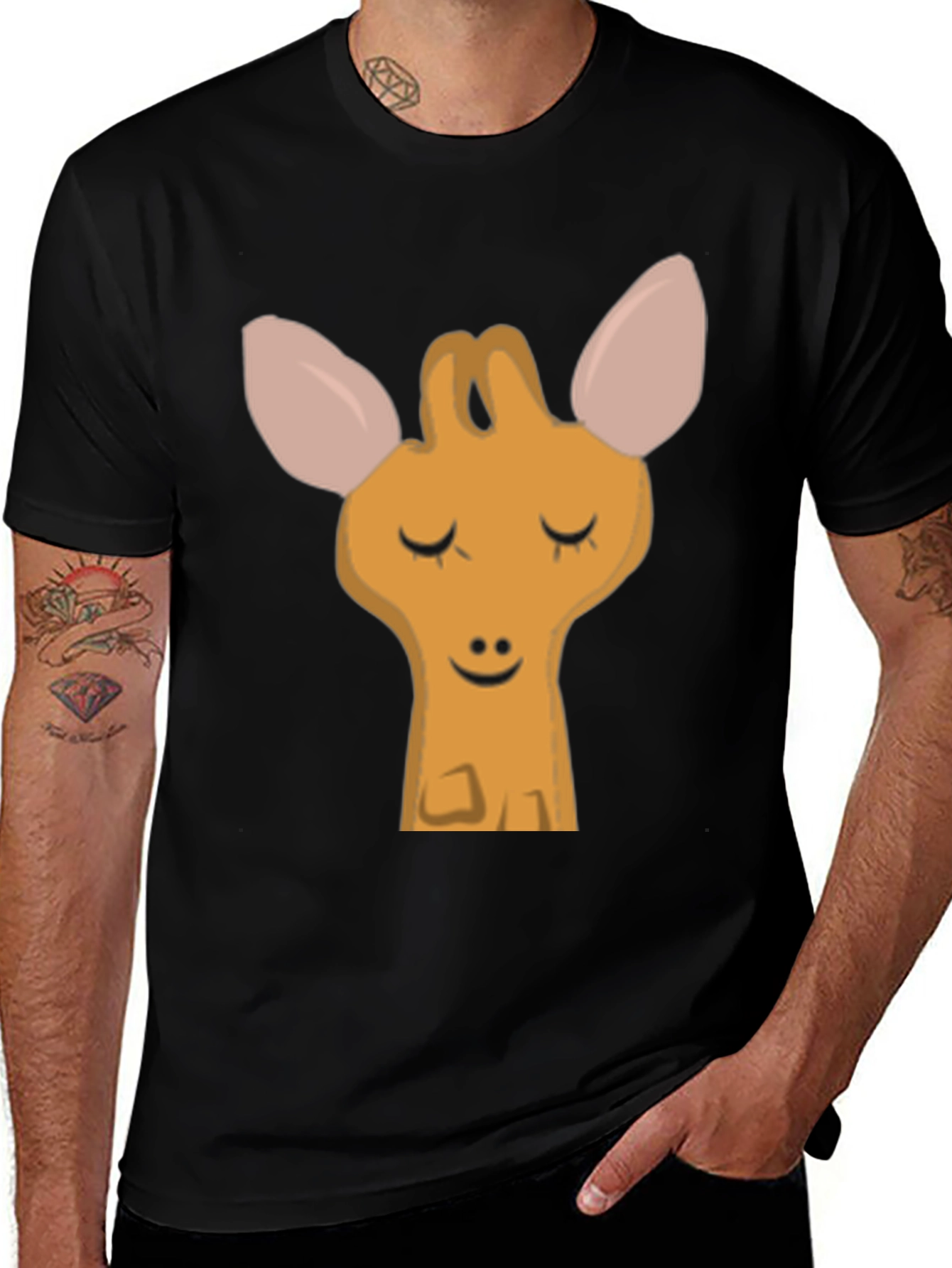Cute Giraffe Graphic T-Shirt