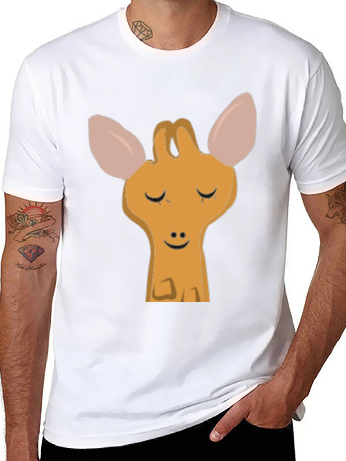 Cute Giraffe Graphic T-Shirt