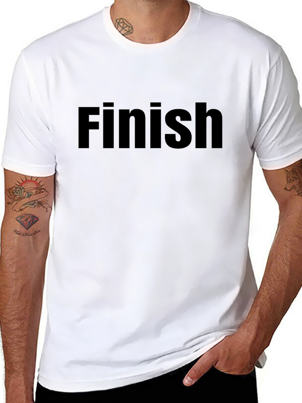 Finish Graphic Crew Neck T-Shirt