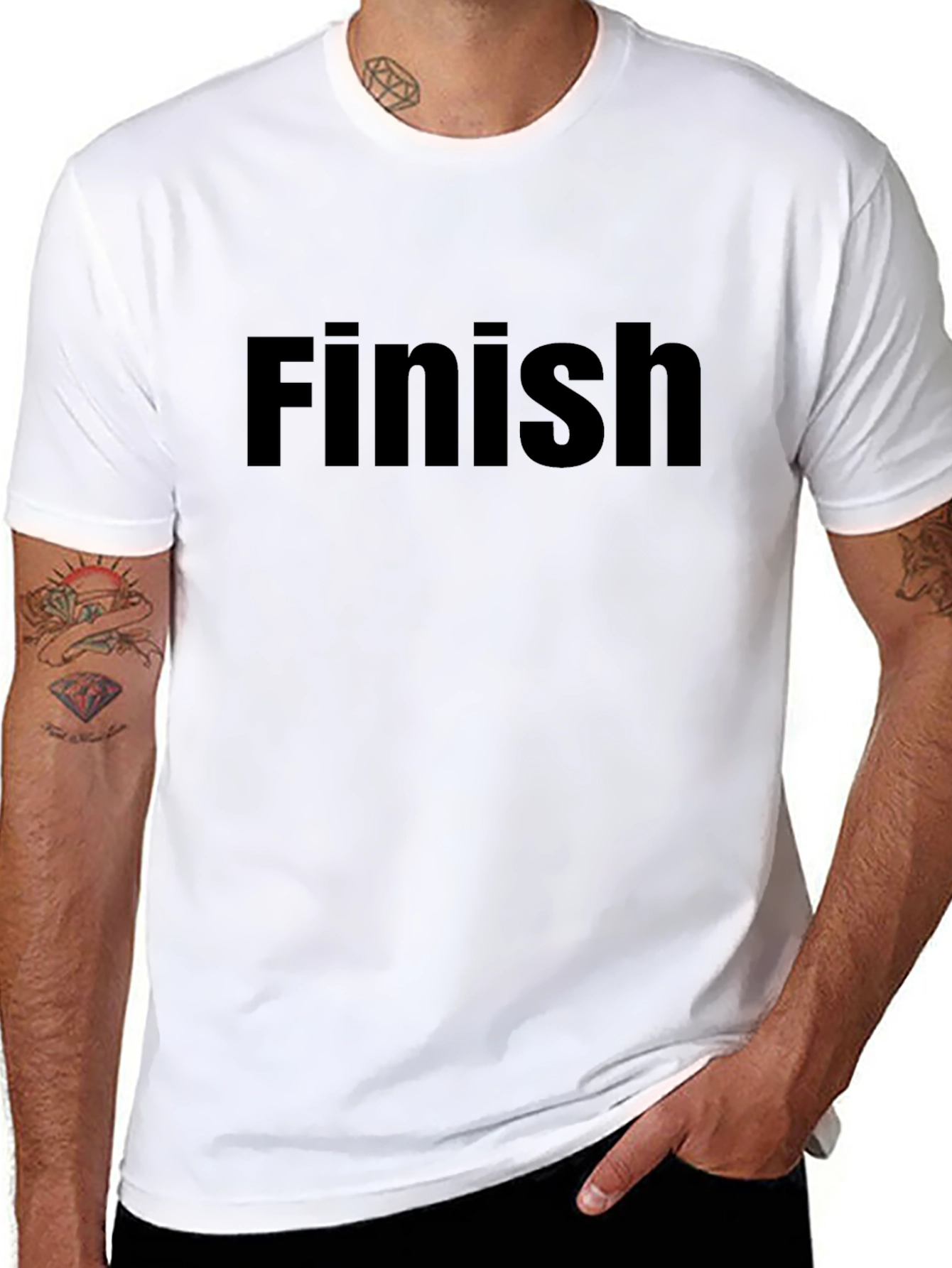 Finish Graphic Crew Neck T-Shirt