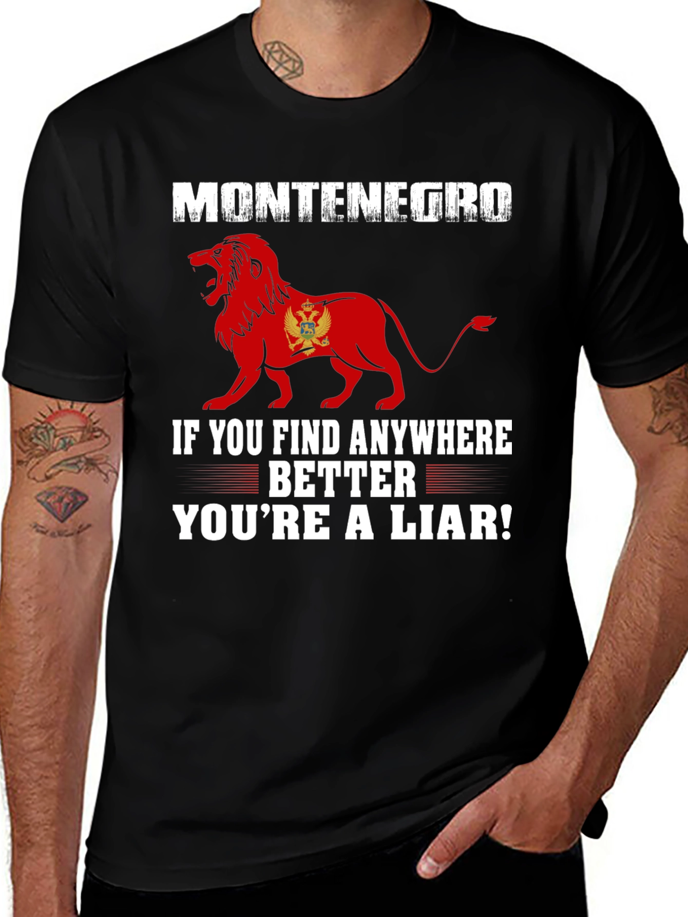 Montenegro Lion Graphic Tee - Youre a Liar!