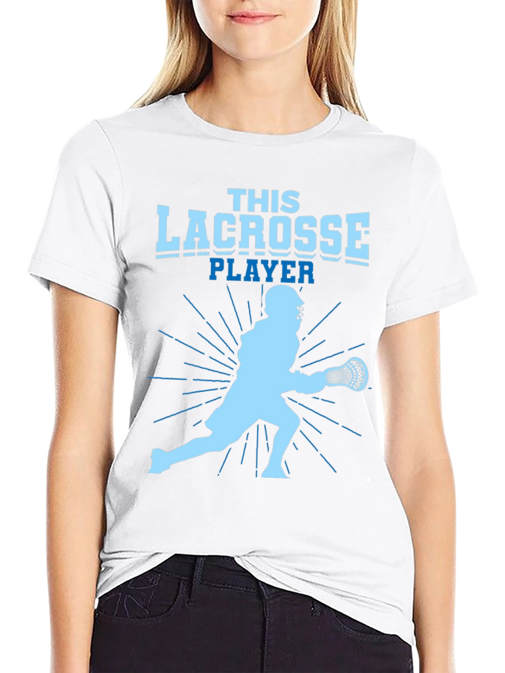 This Lacrosse Player Graphic Tee
