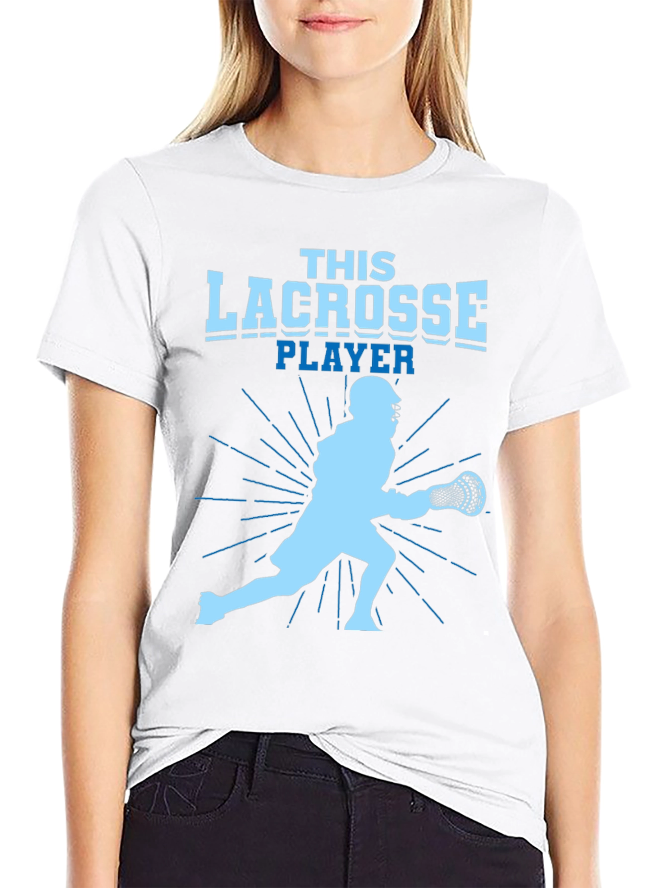 This Lacrosse Player Graphic Tee
