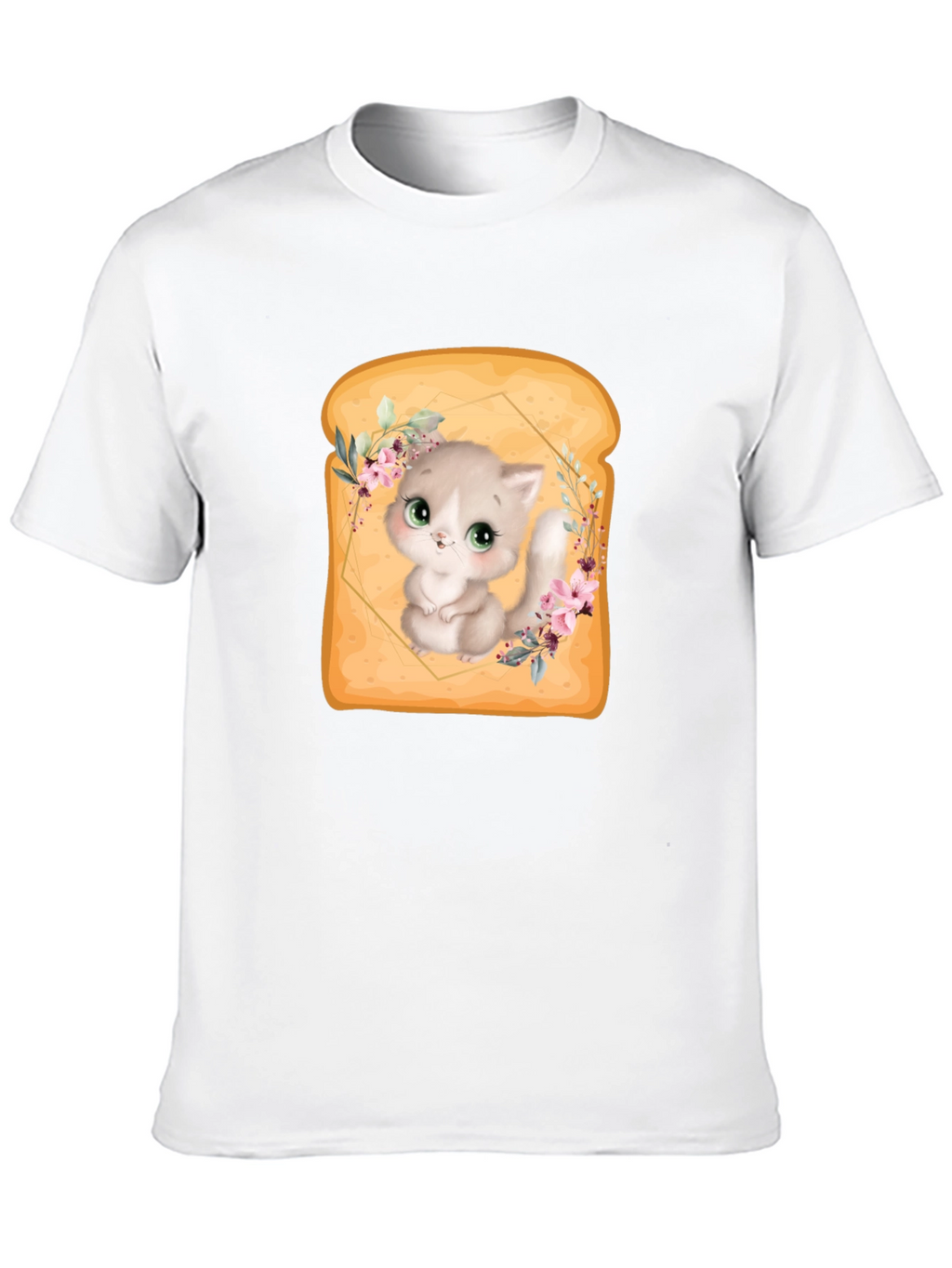 Cute Kitten in Toast T-Shirt - Unique Graphic Tee
