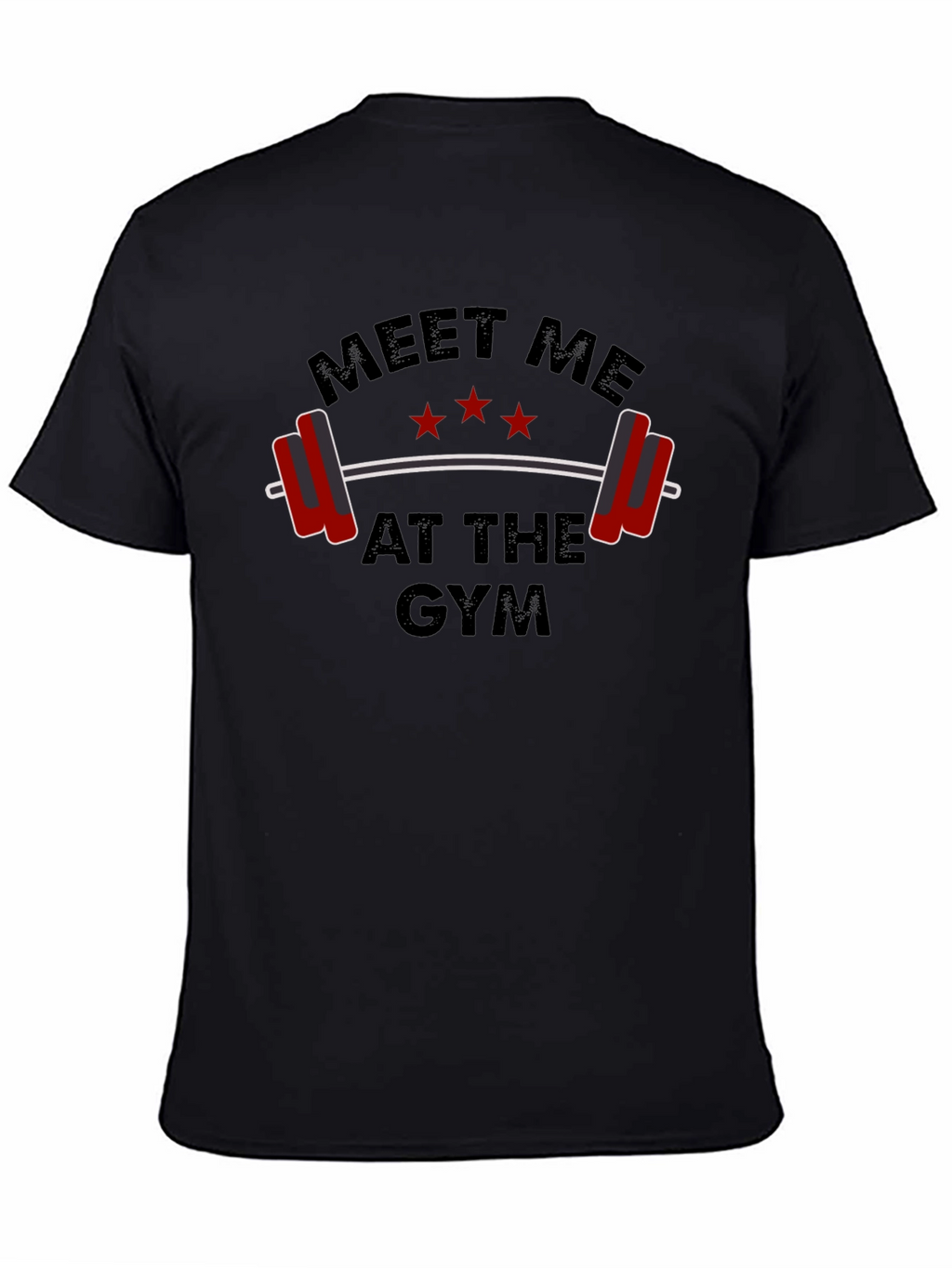 Meet Me At The Gym Black Graphic T-Shirt