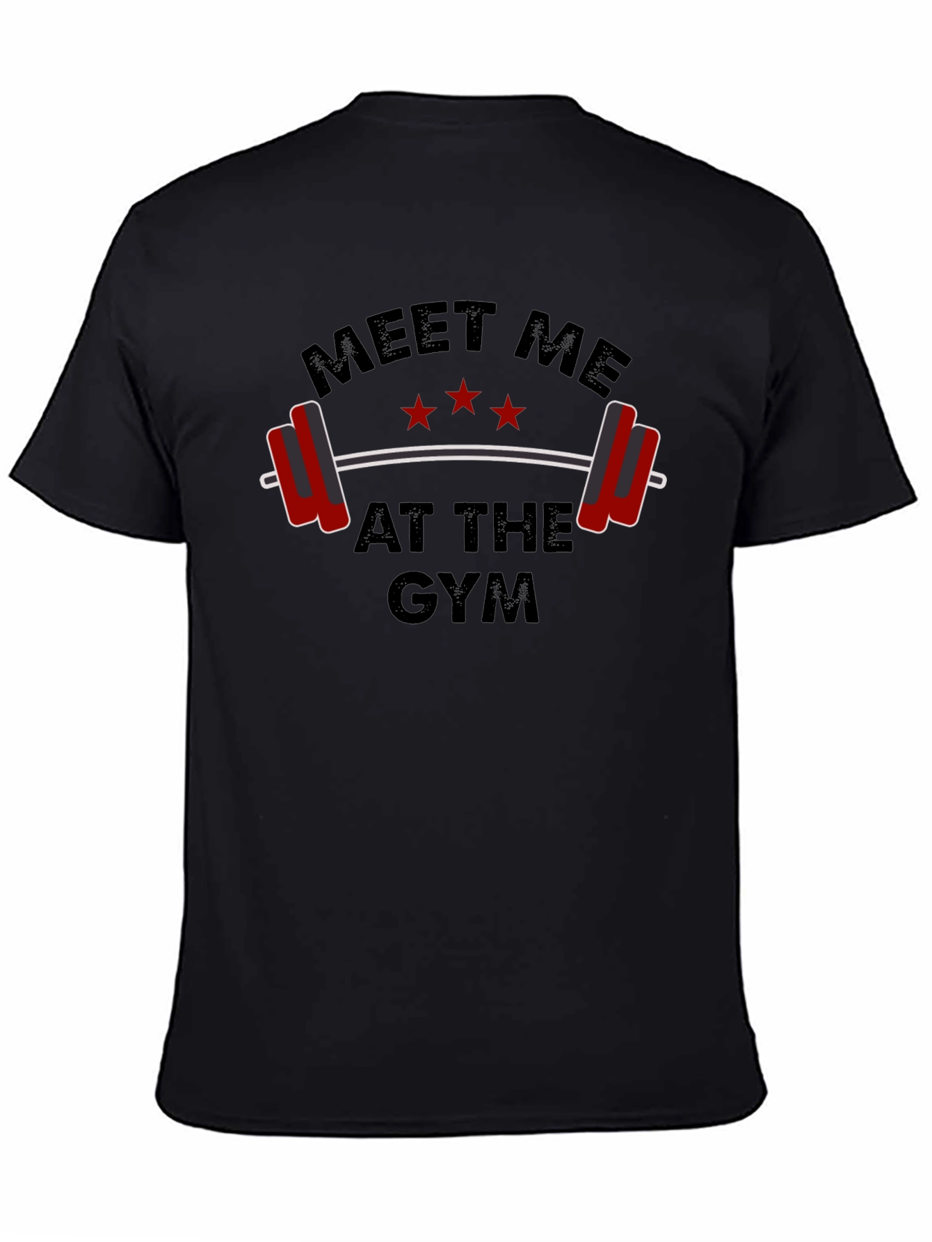 Meet Me At The Gym Black Graphic T-Shirt